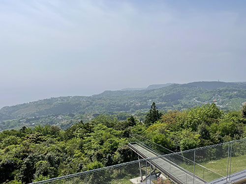 カフェの上から見た景色